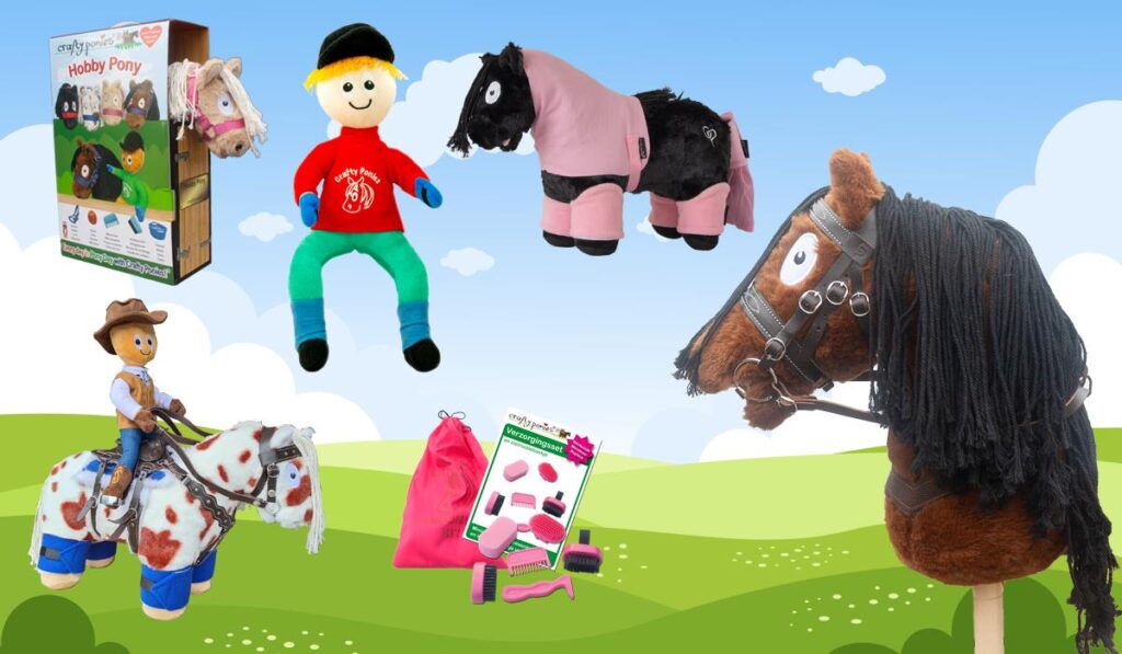 Crafty Ponies knuffel paarden met accessoires - educatief speelgoedconcept voor kinderen die paarden adoreren